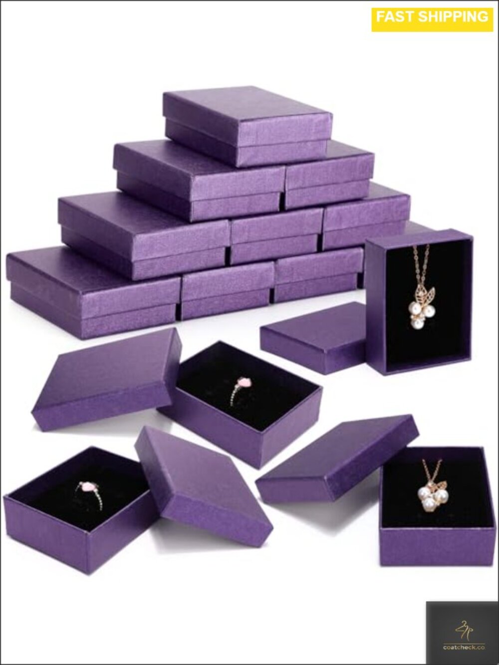 36 Pc Small Jewelry Gift Boxes Cardboard Foam Flannel Necklace Earring